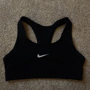Nike Black Sports Bra with White Logo